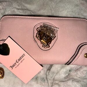 Juicy Couture Blush Pink Wallet with Gold Accents - Brand New